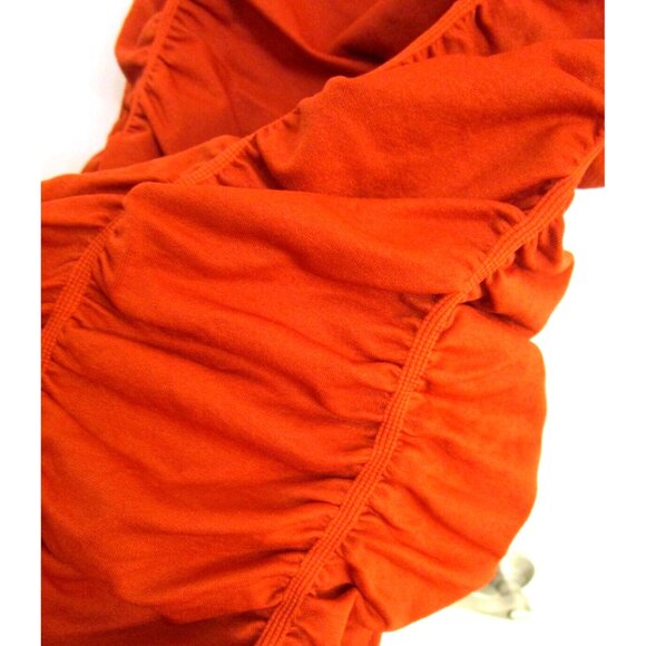 BCBG MAXAZRIA Orange Ruched Stretch Wide Strap Blouse/Tank Top - Size Med/Large - Picture 15 of 15